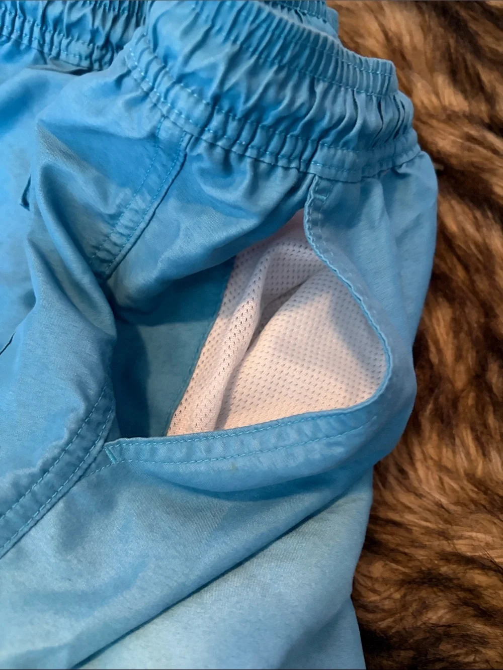American Eagle Men's Ombre Sky Blue Swim Trunks with Drawstring Waist Size XS